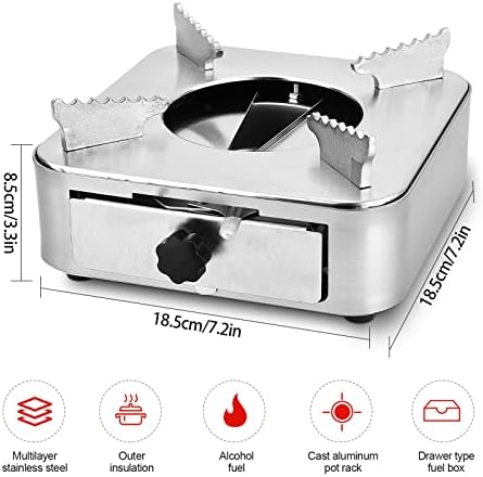 Scoutteemo Camping Stove Gas Portable Trangia Spirit Burner Mini Alcohol Burner Alcohol Stove For Hiking Camping BBQ Picnic, Outdoor To Boil Water, Make Coffee Cooking