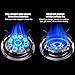 Treliamd 2 Burner Natural Gas Cooktop, Gas Cooktop Stove Top, Tempered Glass Burners Stove with Anti-Tempering Protection for Apartment, Indoor (Not Included Pipe)