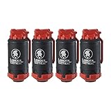 Lancer Tactical GBR Outdoor 130 Round Eco-Friendly Reusable Spring Powered ABS BB Impact Shower for Airsoft Shower-4 Pack (Red)