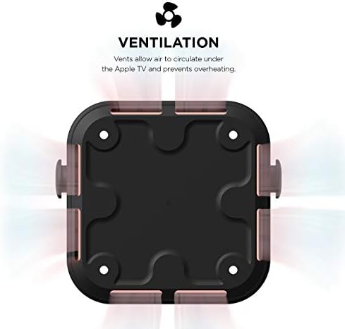 elago Multi Mount Compatible with Apple TV 4K (2021) / HD and all Models [Not compatible with Apple TV (2022)] - [Three Mounting Options : Magnet, Screw, Strap] [Easy Installation, Multi Mount]