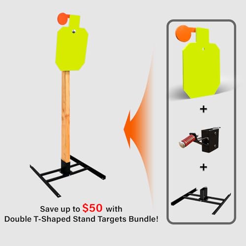 Image of Highwild AR500 Steel Hostage Reactive Shooting Target - 3 /8 inch Thick with 2x4 Target Stand