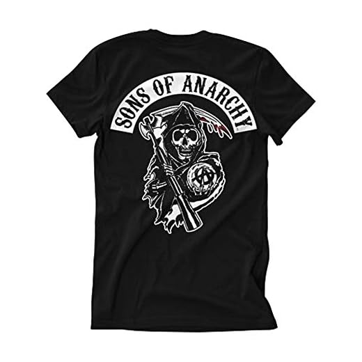Officially Licensed Merchandise SOA Backpatch T-Shirt (Black), X-Large
