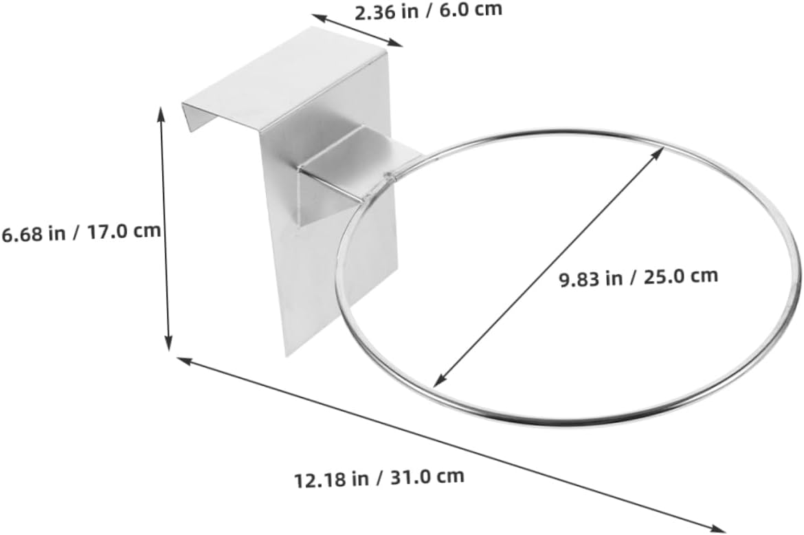 Cabilock Wall Mounted Volleyball Holder Stainless Steel Towel Rack for Bathroom Sports Rooms Easy Installation Space-Saving Design for Organizing Basketballs Towels Silver