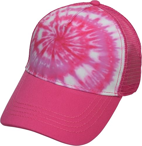Chapeau de camionneur tie-dye rose pour sublimer vos looks street et festivals
