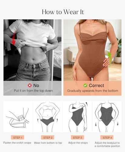Image of Popilush Corset Bodysuit for Women Tummy Control Shapewear Bodysuits Cowl Neck Going Out Tops Body Suit Concert Outfits
