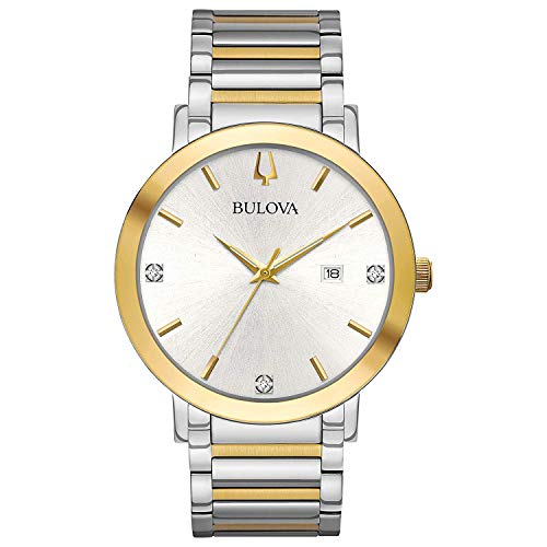 Bulova Reloj Analógico para Hombre de Cuarzo con Correa en Acero Inoxidable 98D151