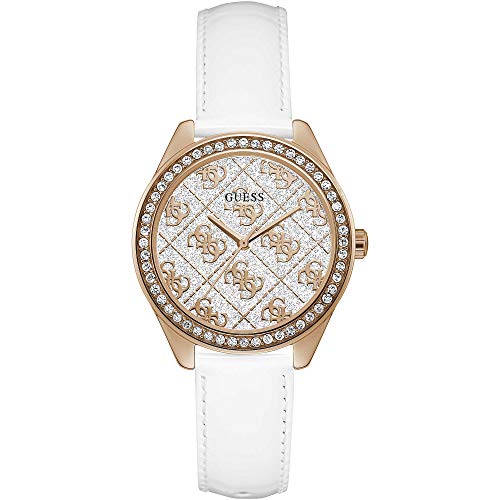 Image of GUESS Round 37mm White Dial Analog Women Watch - GW0098L4