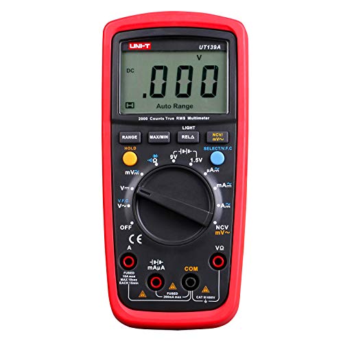 Image of UNI-T Multimeter Kit UT139A, Digital Voltmeter Ohm Meter True RMS Auto /Manual Range 2000 Counts