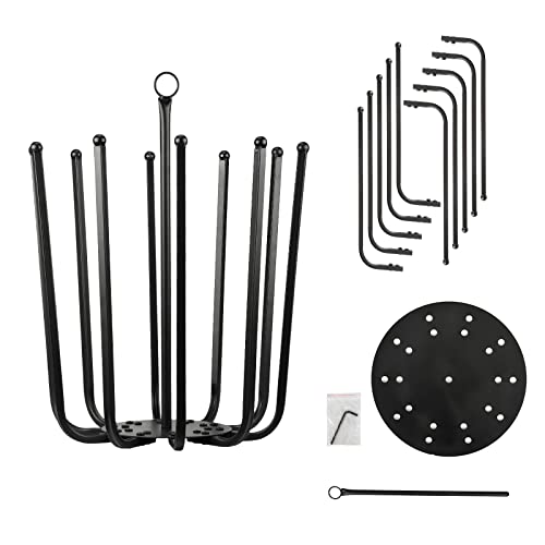 5 Pair Round Boot Shoe Rack Shoes Shelf Holder Boots Frame Shelf Steel Holder Stand Steel Welly Holder Stand Storage Organizer, Matte Black - Image 7