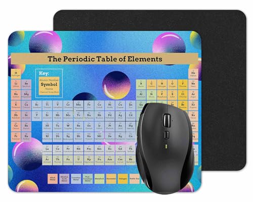 Vixar The Periodic Table of Elements Tapis de souris pour le Royaume-Uni avec ordinateur de bureau antidérapant pour l'école, la maison, le travail (coloré)