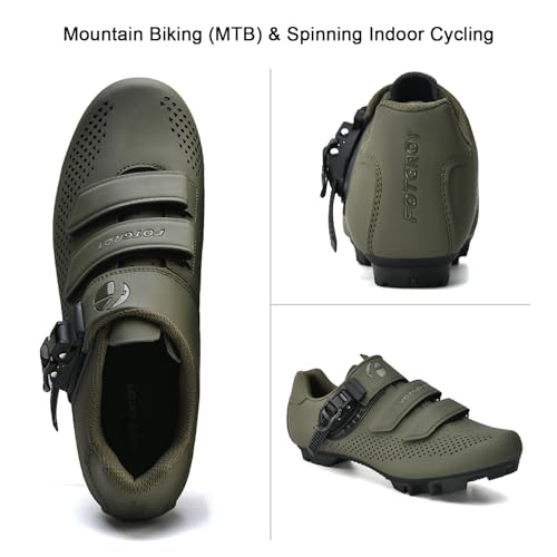 Image of Mens Mountain Bike Cycling Shoes Women, MTB-Shoes Compatible Installation SPD Cleats
