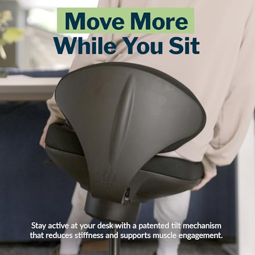 Image of Vari CoreChair - Ergonomic Armless Office Chair for Active Sitting, Core Support & Posture - Adjustable Seat Height & Depth - Compact Task Chair for Home Office Desk - 250 lb Capacity (Black)