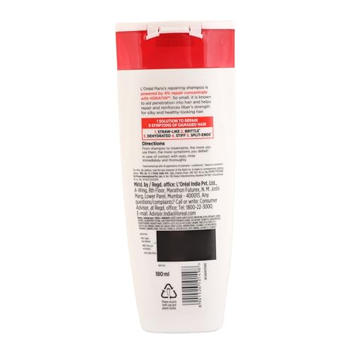 Image of L'Oreal Paris Hair Expertise Total Repair 5 Shampoo For Damaged Hair, 180 ml