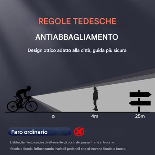 Phare pour vélo rechargeable USB avec 2 modes d'éclairage pour guidon - 5