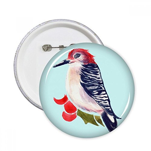 Oiseau pins animaux Magpie Redhead badge bouton de décoration multicolore vêtement taille M