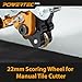 POWERTEC PRO Tungsten Carbide Scoring Wheel with Gold Titanium Coating - 22mm Tile Cutting Wheel with Screw for Manual Tile Cutters, Porcelain, Ceramic & Glass Tile (72089V)