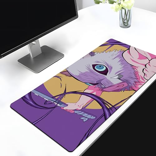 Image of Demon Slayer Inosuke Large Extended Mouse Pad for Laptop Desktop PC Gaming Desk Mat Rubber Base Desk Pad