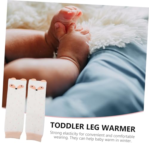Soft Leg Warmer for Toddlers Winter Elbow and Knee Pads Cartoon Fox Design3