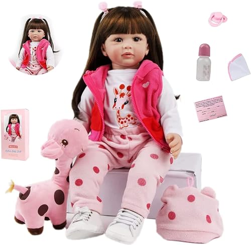 Muñeca Reborn Bebé Realista 60 cm de Vinilo y Silicona miniatura 1