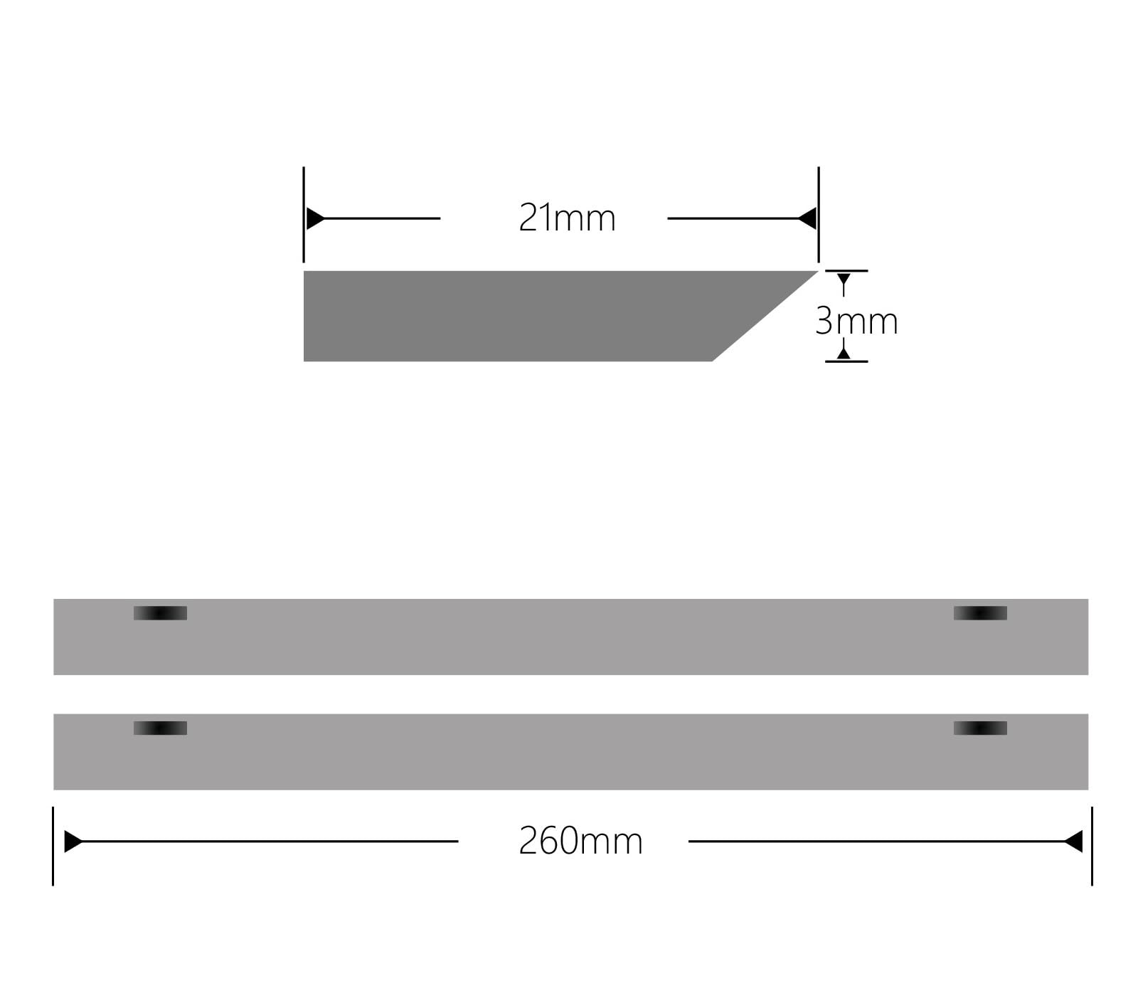 2 pz 260mmx21mmx3mm Lame for Pialla Coltello, for Pialla DW733S DW50 D27300 DE7333 A Spessore Jointer HSS