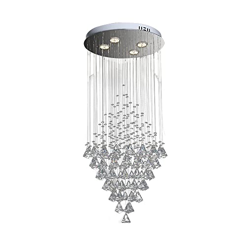 Lustre escalier suspendu design moderne plafonnier LED pour grand salon et chambre
