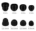 ALXCD Eartip for LG HBS Series Wireless Earphone, SML & Double Flange Silicone Replacement Earbud Gel Tip, Fit for LG HBS-750 770 800 810 900 910 Tone Pro Ultra Plus Infinim [4 Pair] (Black)