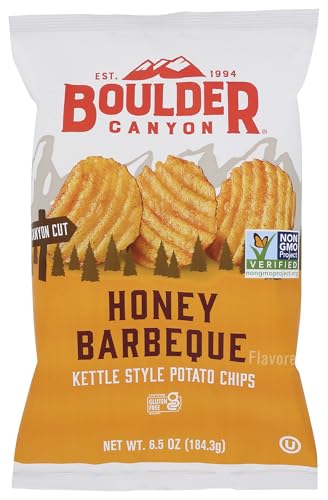 Image of Boulder Canyon, Chips Potato Canyon Cut Honey Barbeque, 6.5 Ounce