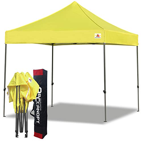 ABCCANOPY - Cenador Plegable para Patio (3 x 3), Totalmente Impermeable, Resistente, Incluye Bolsa de Mano, Nuevo limón