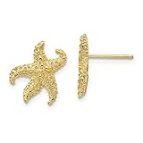 Pendientes de estrella de mar de oro amarillo de 10 quilates