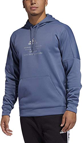 adidas Men's Essentials 3-Stripe Pullover Hoodie (Tech Ink, X-Small)