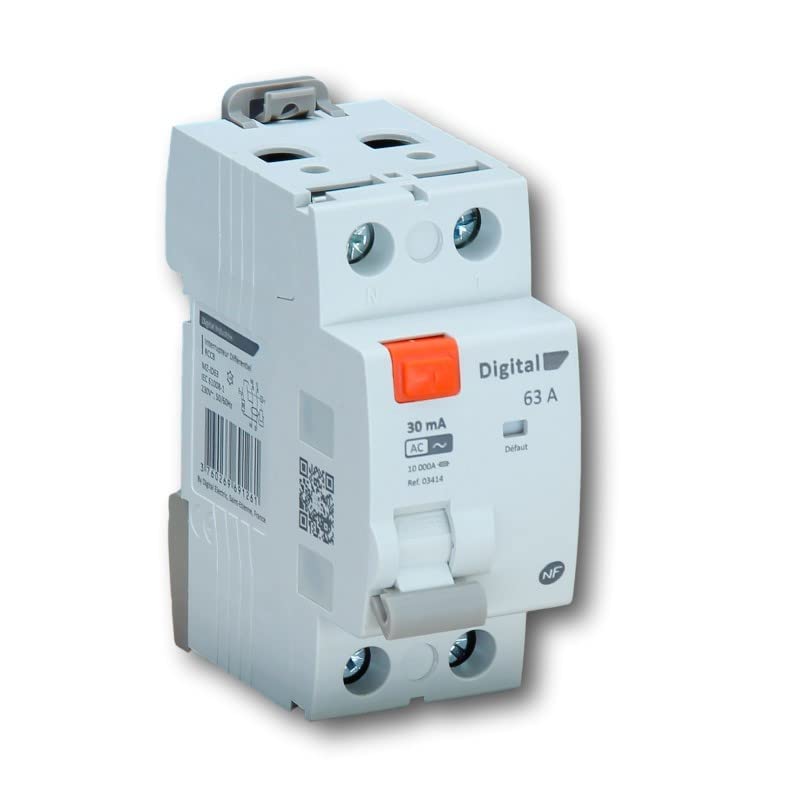 Interrupteur différentiel 2x63A/30mA Digital Electric - 2 pôles - Type A