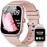 Smartwatch Damen Herren, 1,85'' HD Touch Smart Watch mit Telefonfunktion, 100+ Sportmodi Fitnessuhr IP68 Wasserdicht, Sportuhr mit SpO2 Herzfrequenz Schlafmonitor Schrittzähler, Uhr für Android iOS