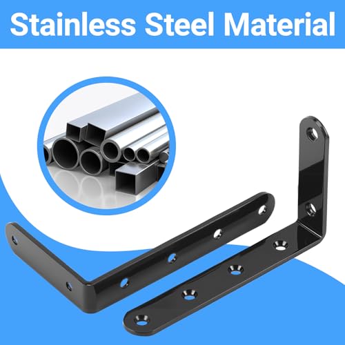 20 équerres d'angle noires pour réparer un meuble en bois qui bouge