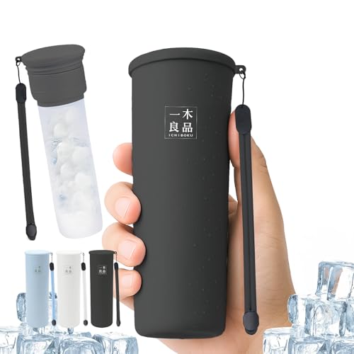 【5個セット】氷嚢 ミニアイスパック 氷のう氷嚢 持ち運び 氷 携帯氷のう スポーツ ステンレス魔法瓶真空断熱構造 約20時間持続 ネッククーラー 夏は氷のうで 冷却 首 室外 アウトドア 夏の暑さ対策 グッズ 最強 猛暑対策 スポーツ アウトドア ゴルフ 通学 通勤 (5, ブラック)の商品画像（Amazon）