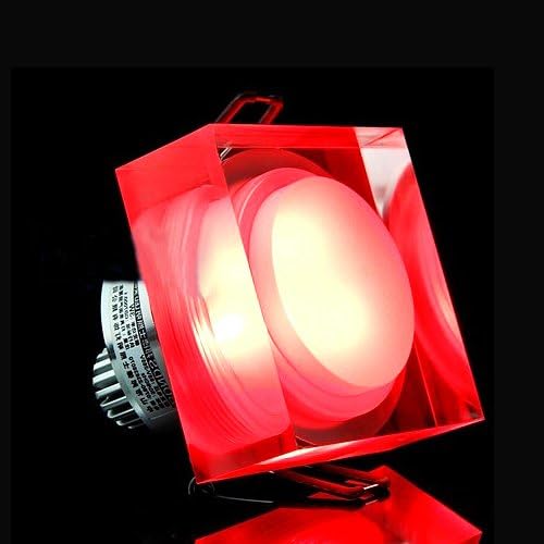 Acrylic 6W Square Dimmable LED Ceiling Down Light Fixture Recessed Mounted Lamp