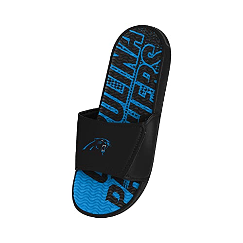 FOCO Carolina Panthers NFL Mens Gradient Wordmark Gel Slide - M3