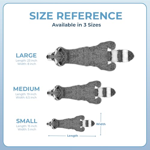 Image of Best Pet Supplies Squeaky Dog Toys with Soft Durable Fabric for Small, Medium and Large Pets Interactive Toy for Indoor Play, Supports Active Biting and Play - Raccoon, Medium