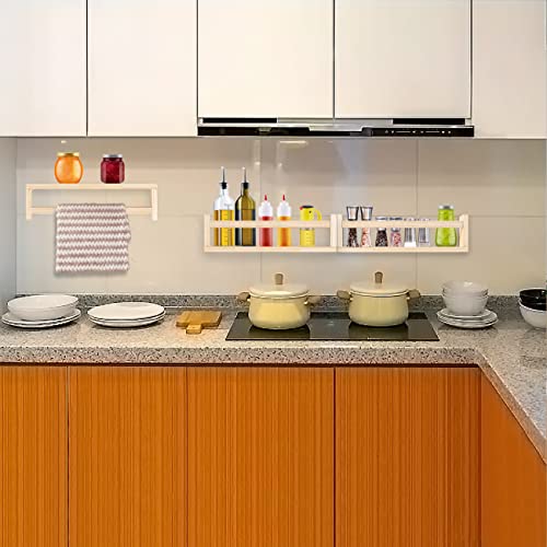 Esonal Natural Floating Bookshelf Wood Nursery Book Shelves 16 Inch Wall Mounted Bookshelf Set Of 3 Same Dimensions Suitable For Kitchen Bedroom Living Room #TOP4