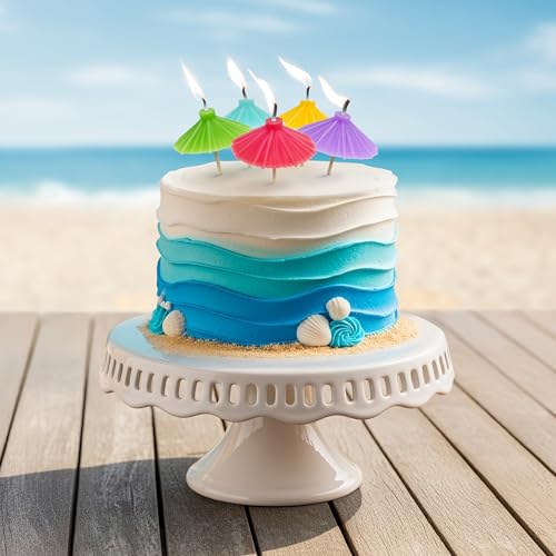 Genuine Fred Beach Party Candles, Set of 5 Cocktail Umbrella Shaped Party Candles, 3 Inch Tall, Fun and Unique Summer Birthday and Celebration Decor by Fred & Friends - Used condition - Image 2