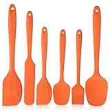 utensilios de cocina color naranja Alta calidad: duradero, antiadherente, fácil de limpiar. El diseño del rascador integrado es bonito y liso, sin huecos.