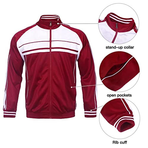 Megub agasalho esportivo 2 peças para homens roupa esportiva conjunto de moletom clássico leve, Borg