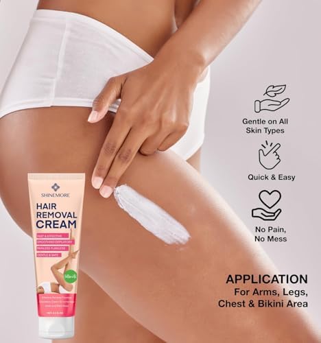 Intimate Hair Removal Cream for Women: Effective Painless Flawless Depilatory Cream for arms legs chest and Pubic Area - Suitable for All Skin Types 120ml