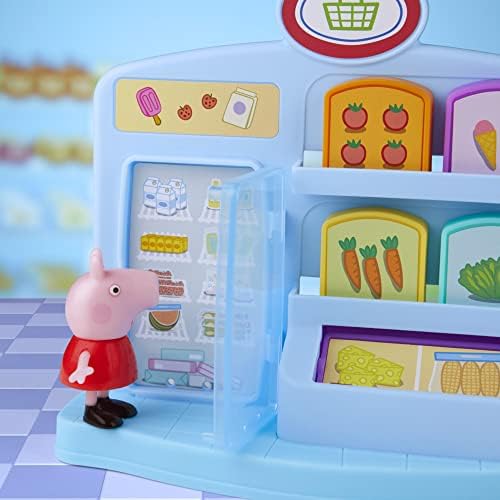 Peppa Pig Peppas Adventures Peppas Supermarket Playset Preschool Toy: 2 Figures, 8 Accessories; for Ages 3 and Up Multicolor