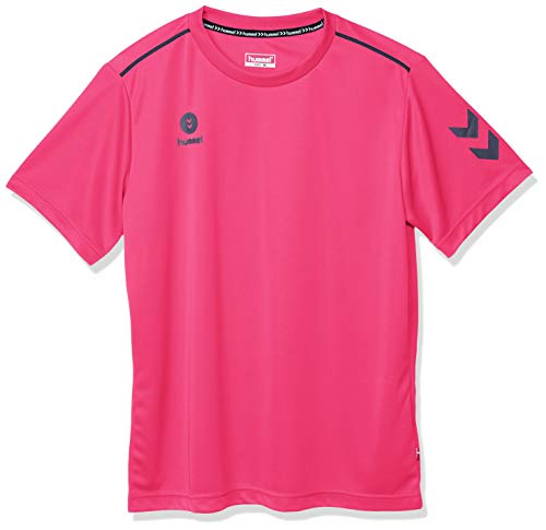 [ヒュンメル] 半袖シャツ ワンポイント メンズ S.ピンク (24) 日本 L (日本サイズL相当)