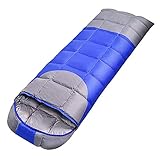 Clicitina Outdoor und mit Aufbewahrung nach unten Ultraleichte Herbsttasche Warme Tasche im Winter Schlafen Wintersportgeräte Einteiliger Schneeanzug Für Herren (Blue, One Size)
