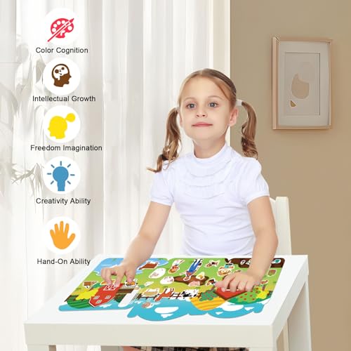 Widisun Sticker Books for Kids 2-4, Farms Jelly Sticker Book - Image 2