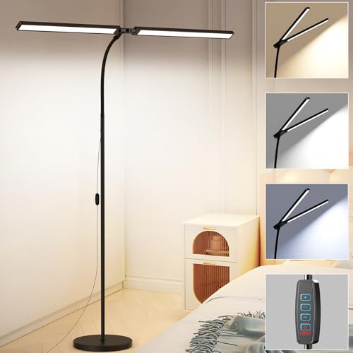 24W Ultra-Bright LED Floor Lamp Dual Head