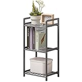 IOTXY Adjustable Multifunctional Shelving Unit - Small 3-Tier Bamboo Freestanding Shelf, Bathroom To