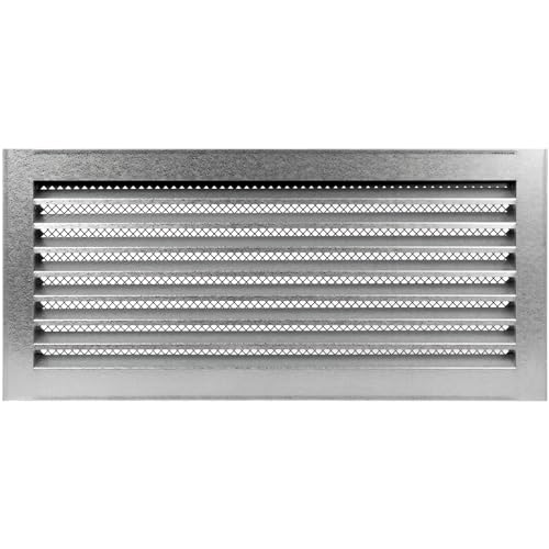 Image of Repa Market 20 x 8 Inch (Vent Opening Size) Heavy-Duty Galvanized Steel Gable Vent - Air Vent Covers with Mesh Screen - Cold Air Intake, Register Vent Cover for HVAC - Outdoor Air Return Grille