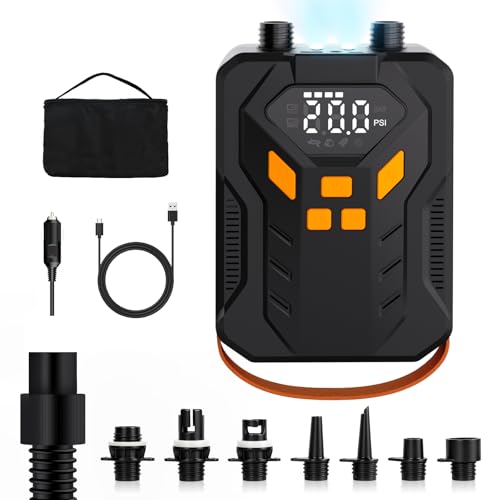 Electric Paddle Board Pump,Rechargeable 20PSI High Pressure SUP Air Pump with Storage Bag and Led,Intelligent Dual Stage Inflation & Deflation,Suitable for Stand Up Paddle Boards,Boats,Kayaks - image 1